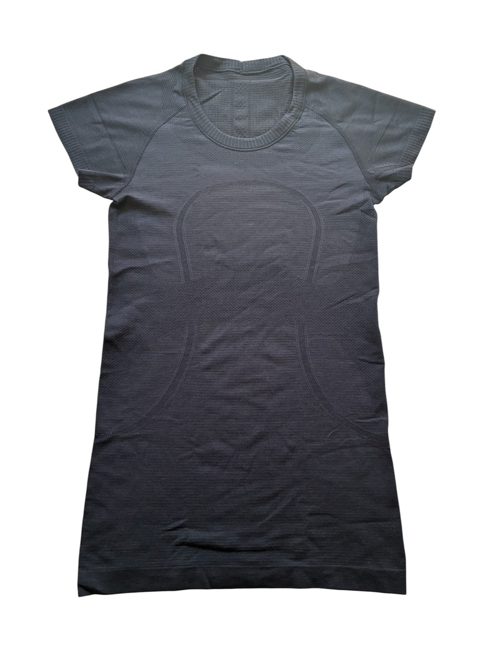 Lululemon Womens Black Swiftly Tech Short Sleeve Crew Neck Tee Hip Length Size 4